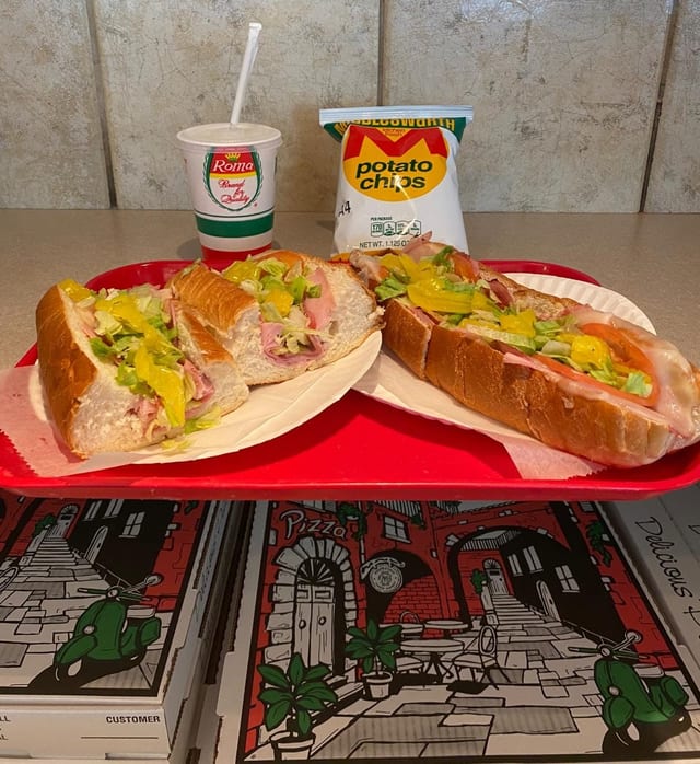 Ham, Turkey & Cheese Hoagie.